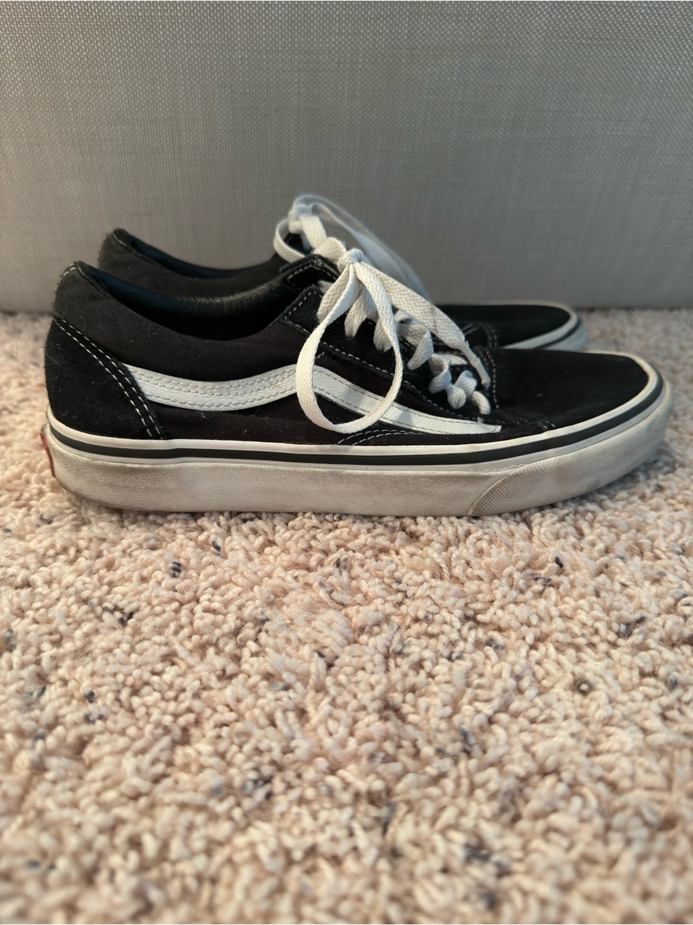 Vans Black and White Old Skool Low-Top Sneakers
